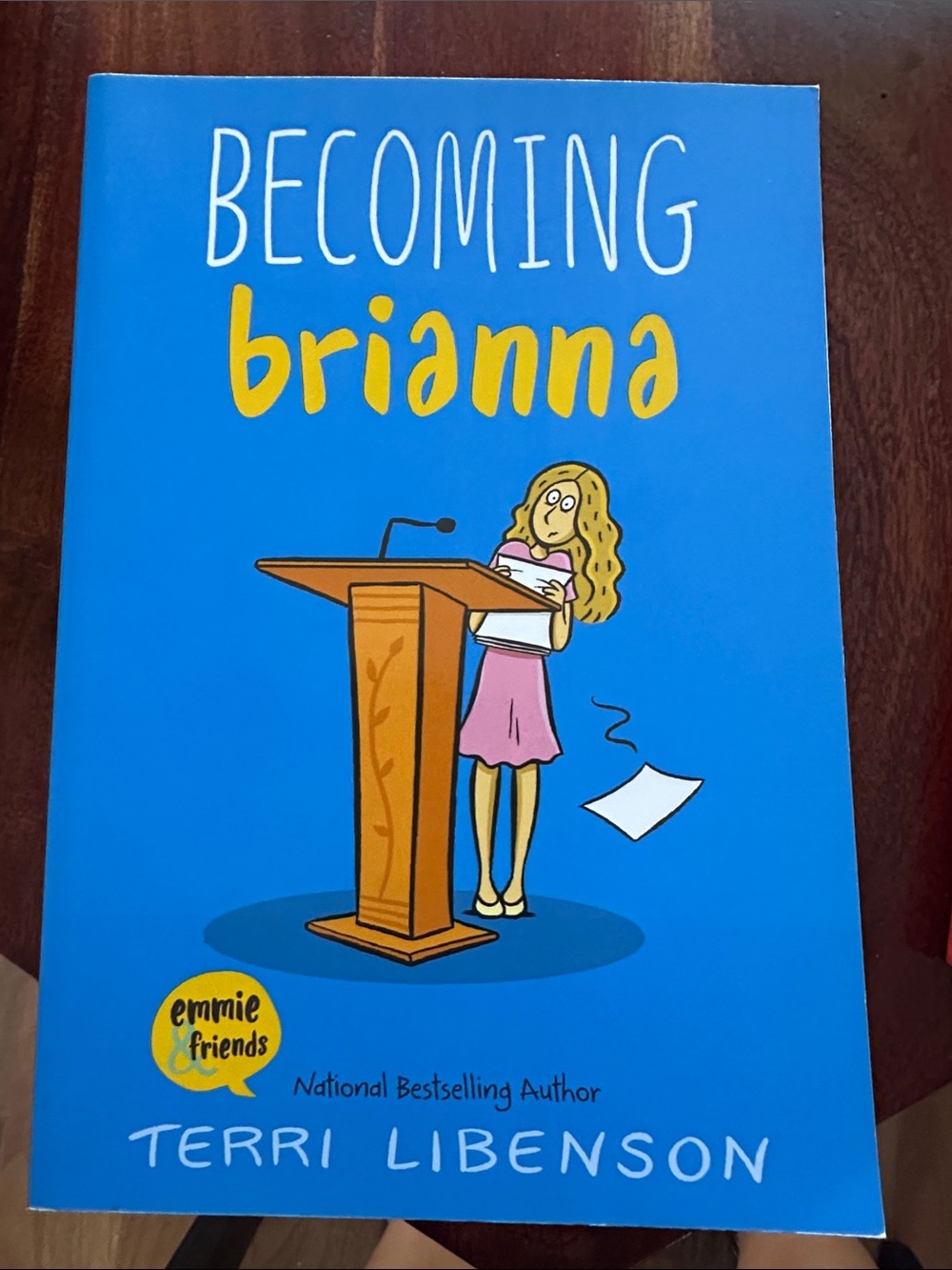 Becoming Brianna by Terri Libenson - Bright Blue Paperback